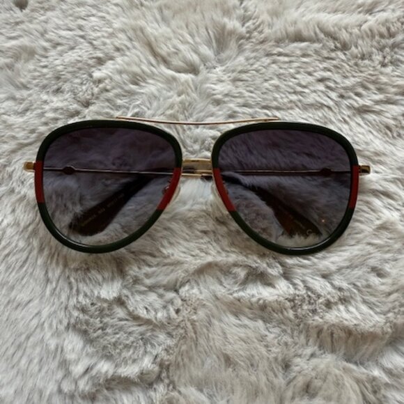 Gucci Urban Pilot Web Block Sunglasses - Picture 8 of 10